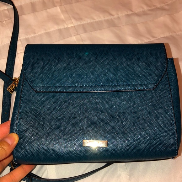 Aldo Crossbody Purse (Deep Turquoise Blue) - Picture 3 of 6